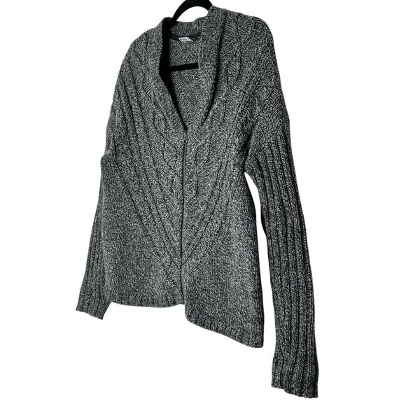Woolrich Sweater Women Large Gray Merino Wool Blend  Zip‎ Cardigan Outdoor Cozy - Picture 5 of 9